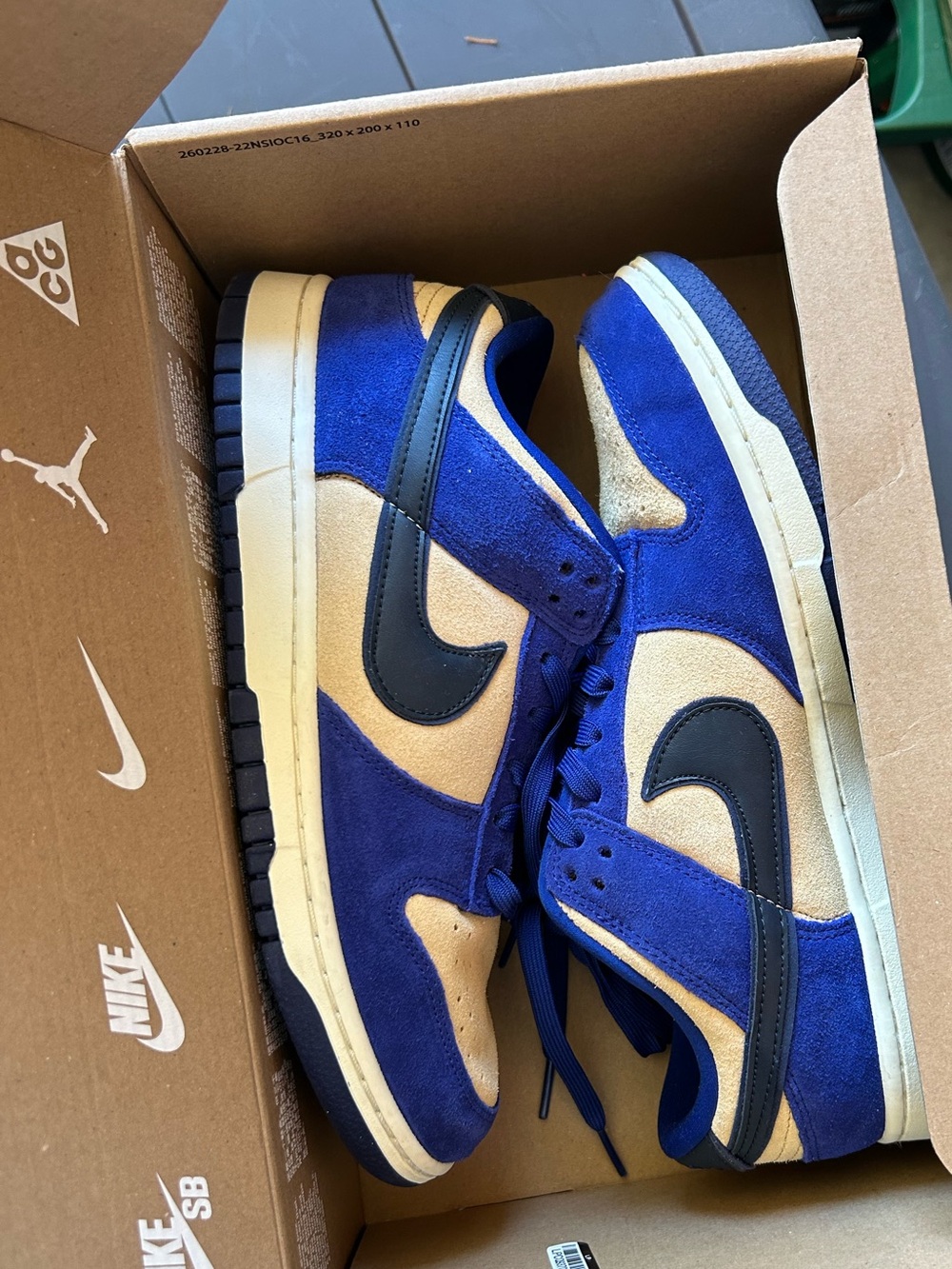 Nike SB dunk low Suede Dunk Low in Royal Blue, Tan and Black